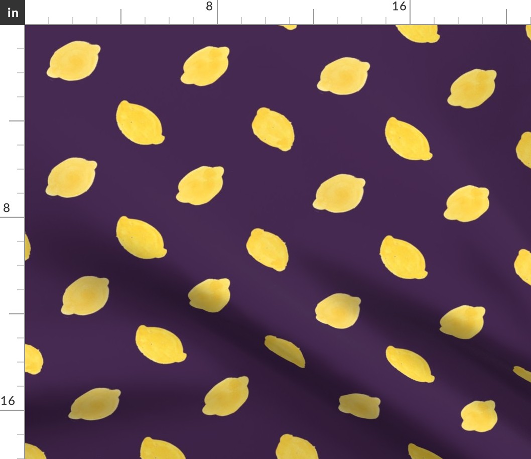 lemons big purple background