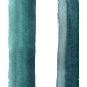 36" Watercolor stripes in dark teal - vertical