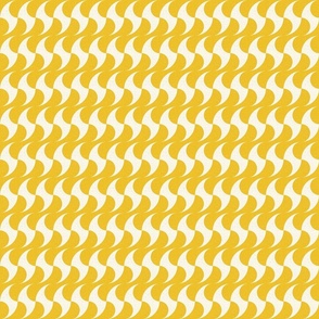 Dancing Geometric Waves - Vintage Bright Yellow / Medium