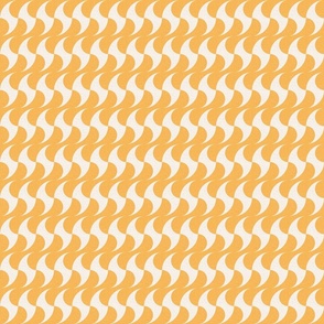 Dancing Geometric Waves - Vintage Sunny Yellow / Medium