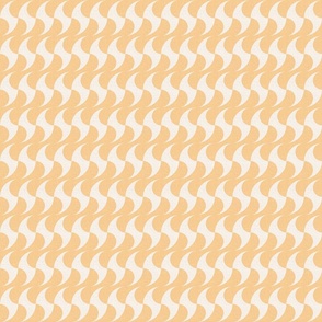 Dancing Geometric Waves - Vintage Creamy Yellow / Medium