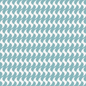 Dancing Geometric Waves - Vintage Aqua Blue / Medium