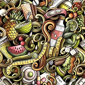 Diet food doodle 2