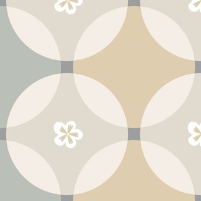 Interlocking circles neutral colors | large