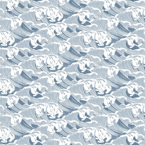 White Horses - Link Water Pale Blue - s