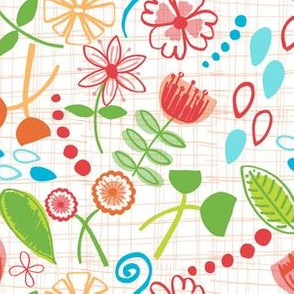 Hand-Drawn Floral Wallpaper