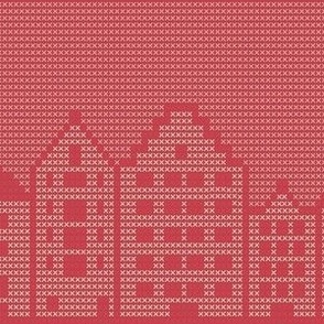 Cross-Stitch Amsterdam Canal Houses in Pinks en Reds