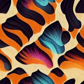 Surreal Tiger skin, psychedelic animal design