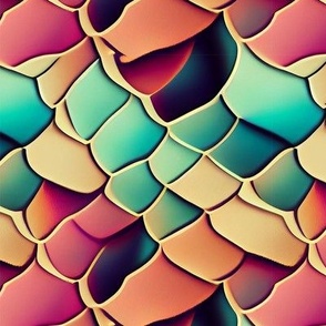 Snake animal skin surreal colorful design