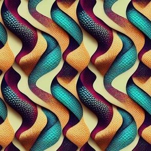 Snake skin surreal colorful  design
