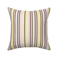 Butter yellow, piglet pink and brown stripe