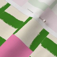 Stripes on Stripes - pink & green