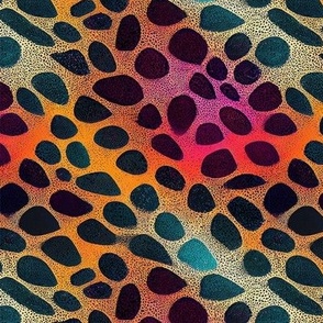  Leopard skin surreal colorful design