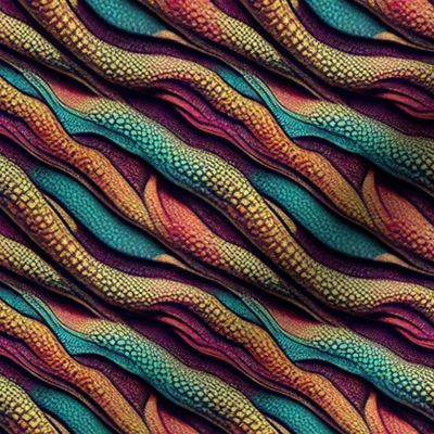 Lizard skin surreal colorful design