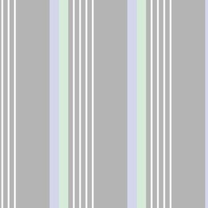 Retro stripes plaid - colorful nineties inspired basic cottage striped mudcloth design mint lilac white on gray