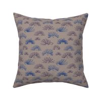 hedgehog squiggles tan and navy small