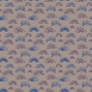 hedgehog squiggles tan and navy small