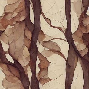 Veins of leaves or tree bark