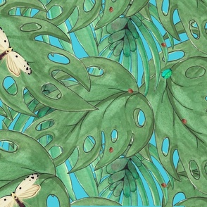 jungle bugs - turquoise