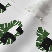 Tapir Monstera White- Medium Print