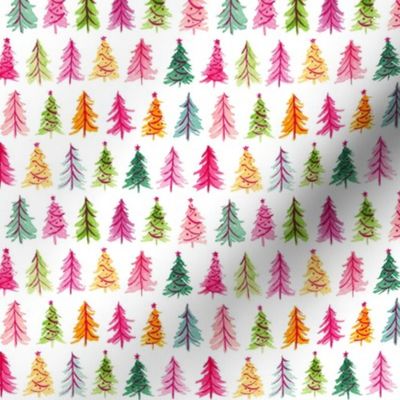 Colorful Christmas Bottlebrush Trees