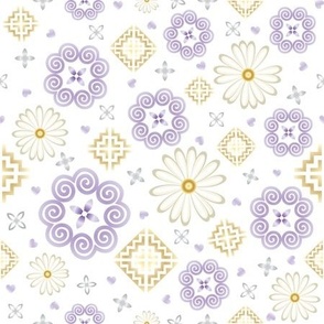 Hmong Motif Pattern Spring 2023 - Purple