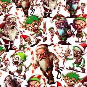 Evil Santa and Elves Zombie Christmas