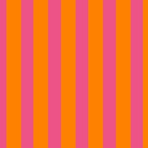 Pop art preppy pink and orange stripe