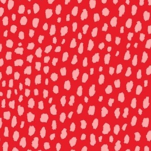 Dalmatian Polka Dot Spots Pattern (pink/red)