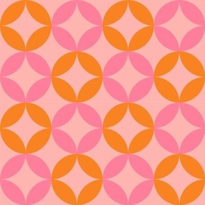 Midmod Geometric Pattern (pink/orange)