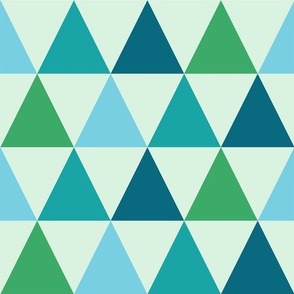 Geometric Triangle Pattern (blue/green)