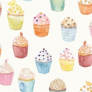 Cupcakes, water color