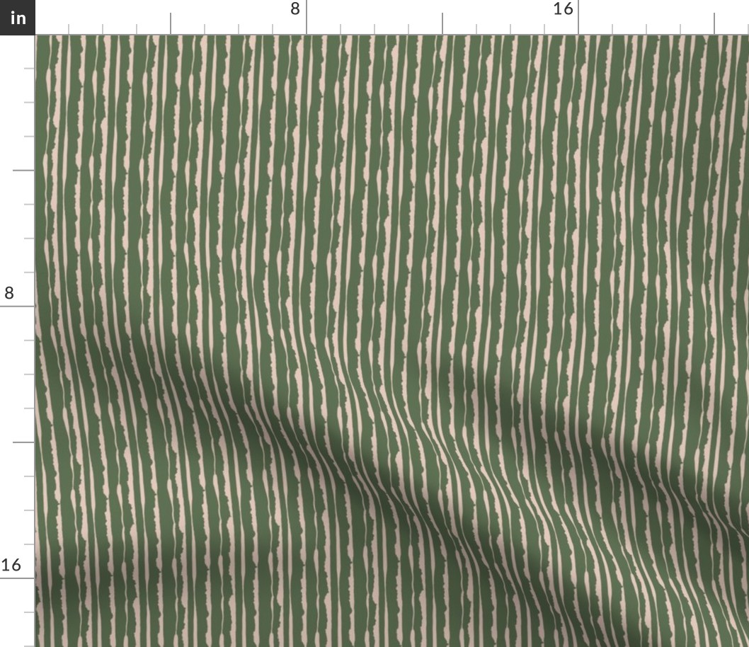 stripes in pale pink on olive green