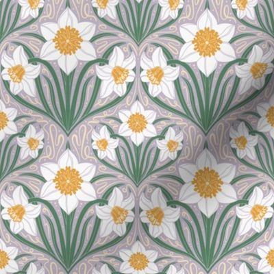 Garden Daffodil // Small in Cloud Grey// Easter Floral 