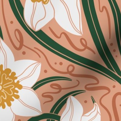 Garden Daffodil // Large in Apricot // Spring Floral