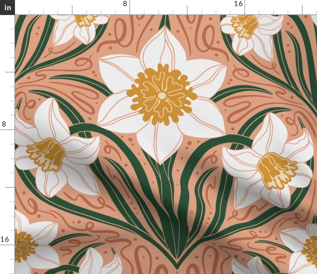 Garden Daffodil // Large in Apricot // Spring Floral