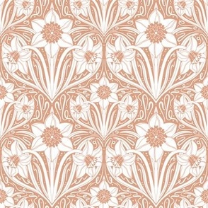 Garden Daffodils // Small in Apricot Peach // Modern Farmhouse Floral 