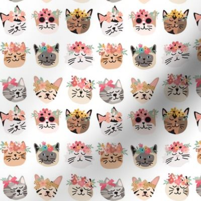 flowKitty Cats with Flower Crowns - 1 inch