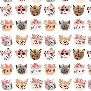 flowKitty Cats with Flower Crowns - 1 inch