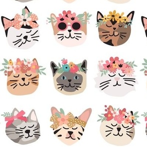 Kitty Cats with Flower Crowns - 2 inch