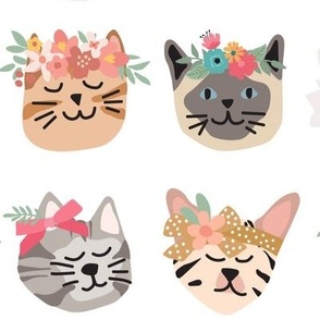 Kitty Cats with Flower Crowns - 3 inch