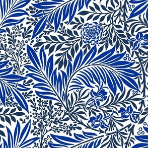 1874 William Morris "Larkspur" - Kentucky colors - Wildcat Blue and Midnight Blue on White