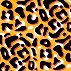Modern Abstract Animal Print, Cheetah / Yellow Version / Small Scale