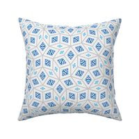 Blue Dimensional Delights - A Collection of Abstract Mosaic Pattern Designs