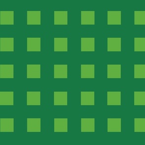 Green geometric lattice print on light green background (large)