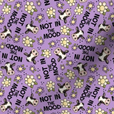 Medium Scale Not in the Mood Sarcastic Cows Purple