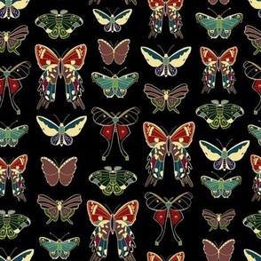 Vintage Butterflies - Black