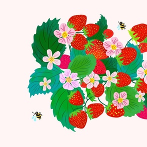 Strawberries Tea Towel Lisa Monias