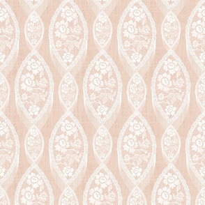 Infinity Lace Fringe- Blush Pink- Braided Pastel Floral- Regular Scale
