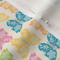 Bright Spring Floral Butterflies - Medium Scale